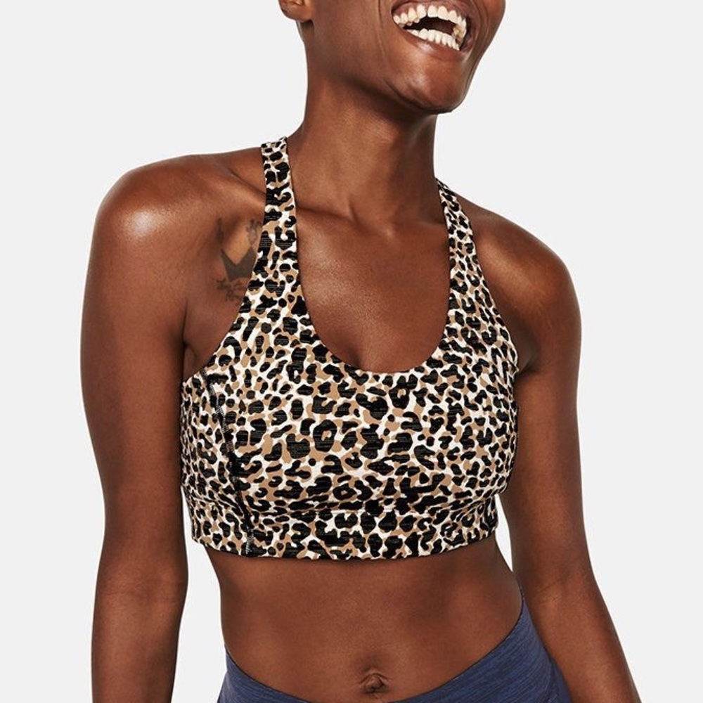 Outdoor Voices Doing Things Bra in Leopard